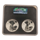 2021 S And W Silver Eagle Set Reverse Pf 70 T-1 T-2 Ngc Large Slab 9