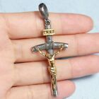 11g Long Jesus Christ Crucifixion Catholic Cross Pendant 925 Solid Sterling Silv