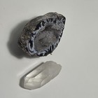 Agate Geode Druzy Quartz Crystal Polished Point Mineral Specimen Lot Rock