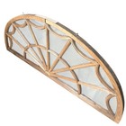 Restored Antique Arched Transom Window W  Wood Frame Ga20695