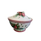 Fits And Floyd Winter Holiday Round Covered Vegetable Bowl