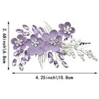 1 Pack Flower Hair Clip  Crystal Pearl Bridal Hair Piece With Rhinestone Flor   