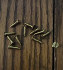 Antique Wood Screws  4 X 1 2 Slotted Flat Head Brass American Made No Shank