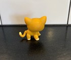 Littlest Pet Shop  855 Orange Yellow Short Hair Cat Purple Moon Eyes