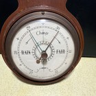 Swift   Anderson Weather Station  Wooden Banjo Barometer Vintage