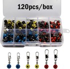 Fishing Line Sinker Slides Fishing Float Connector Rolling Swivels With Inter   