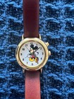 Vintage Disney Mickey Mouse Watch Seiko Quartz Leather Band Original Box Sr920w