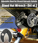 1266   7463 Adjustable Gland Nut Wrench Set Hydraulic Cylinder Spanner Wrench