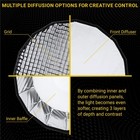 Glow Glow Ez Lock 48  Deep Parabolic Quick Softbox  16-sided Parabolic Softbox O