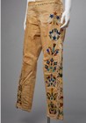 Native American Western Cowboy Indian Trousers Beaded Leather Fringes Pants