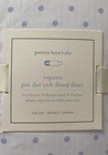 Pottery Barn Baby Pin Dot Crib Fitted Sheet 100  Organic Cotton White Purple New