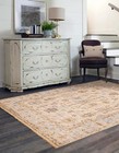 Traditional Beige Hand-knotted Area Rug 8 2  X 9 10  Oriental Carpet