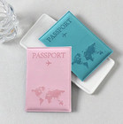 1pc Pu Leather Passport Holder Travel Wallet With Card Slots - New