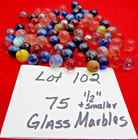 Vintage Lot Of Glass Marbles Estate Sale 75 Marble Barn Find Junk Drawer