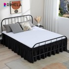 Bla Bed Skirts With Split Corners Full Size 18 Inch Drop  Elastic