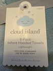 Baby 3pk Muslin Infant Hooded Towel - Cloud Island     New  30   x30   