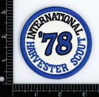 1978 International Harvester Scout Embroidered Patch Ivory royalblue Iron sew-on