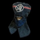 Japanese Antique Boro Textile Edo Sashiko Firefighter Hood Antique Original