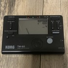 Korg Tm-60 Tuner   Metronome Combo For Guitar Black Lcd Built-in Mic Tap