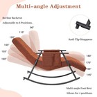 High Back Nursery Rocking Chair With Foot Rest  Teddy Upholstered Reclining G   