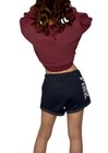 Victoria   s Secret Pink University Logo Athletic Lounge Gray Sweat Shorts Sz Sp