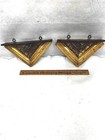 Antique Brackets Shelves Pair Carved Lemon Gold Cornice  Original 1860s