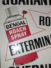 Vintage Metal Roach Spray Sign From A Nc Hardware Store  30 x36   Double Sided  