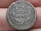 1851 Braided Hair Half Cent- Fine vf Details