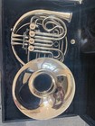 Double French Horn  Silver  With Case And Mouthpiece