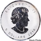 2016 Canada  5 Maple Leaf 1 Oz  9999 Fine Silver Bu Coin With Yin Yang Privy