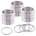 60 Pcs 1-9 32       Metal Purse O Rings  Multi-purpose Clasp Buckle  32mm Silver