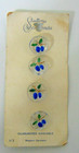 Vtg Schwanda Of West Germany card Of 4 Crystal Buttons  W design western Germany