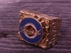 Packard Hex  gold Nugget  Chrome Ring  8 Nos Hi- Quality Class Unique