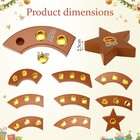 1 Set Christmas Advent Wreath Candle Holder Up To 25 Candles Wooden Spiral Waldo