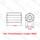 6-32 Brass Female Threaded Hex Studs Standoff Spacer Pillar Hexagonal Long Nuts