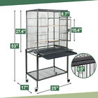 53  Bird Cage Large Parrot Play Cockatiel House Feeder Stand Play Top Metal Door