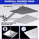 Chrome 8 rain Shower Head With Handheld Spray Combo High Pressure Adjustable Arm
