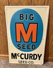 Mccurdy Seed Co-2 Original Signs-embossed  14  X 21   And 2nd Sign  20  X 5 75    