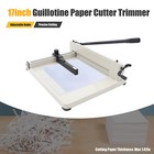 New Heavy Duty Guillotine Paper Cutter - 17  Commercial Metal Base A3 a4 Trimmer
