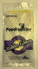 Lot Of 7 Food Handler Flock Lined Latex Rubber Gloves - Medium - 7 Pairs Total