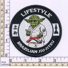 Brazilian Jiu Jitsu Lifestyle Patch Master Yoda Iron-on Badge Bjj Gi Kimono Bag