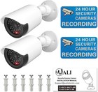 2pack Dummy Fake Camera Surveillance Security Cctv Dome Indoor Outdoor Led Light