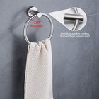 2pcs Toilet Paper Holder And Towel Ring Set Sturdy Bathroom Hardware Stainless