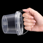 60 Pcs Mini Plastic Buckets Lids Handles 10 Oz Containers Small Clear Diy Art