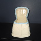 Vintage Ceramic Baby Cradle Planter Keepsake Pastel Pink Blue White And Yellow