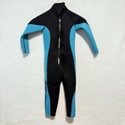 Hevto Vigor Youth Wetsuit Size 6 Black Turquoise Body Surf Beach Neoprene
