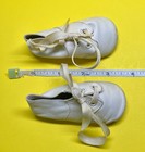 Vintage Mrs  Day s Ideal Leather Baby Shoes Size 0 White 1960s