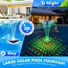 2024 Large Solar Fountain With Light Show Solar Pool Fountain With Anchor Square