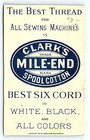 C1880 Clark s Mile-end Spool Cotton Girl With Doll Trade Card P1967