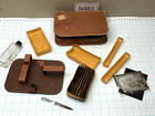 Vintage Mens Grooming Vanity Travel Set Kit Art Deco Case